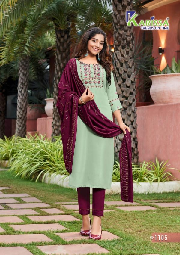 Karissa Akshara Vol 1 Fancy Kurti With Bottom Dupatta Collection